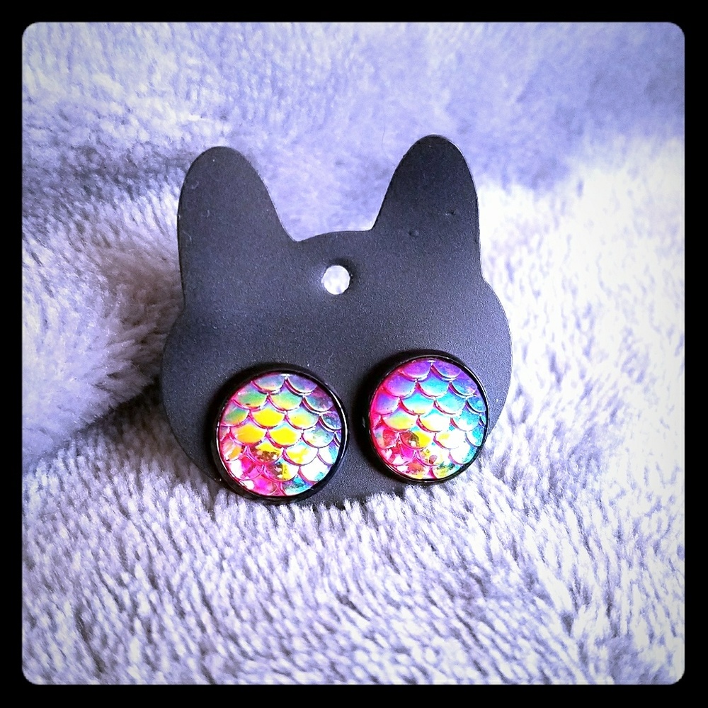 Mermaid scale earrings